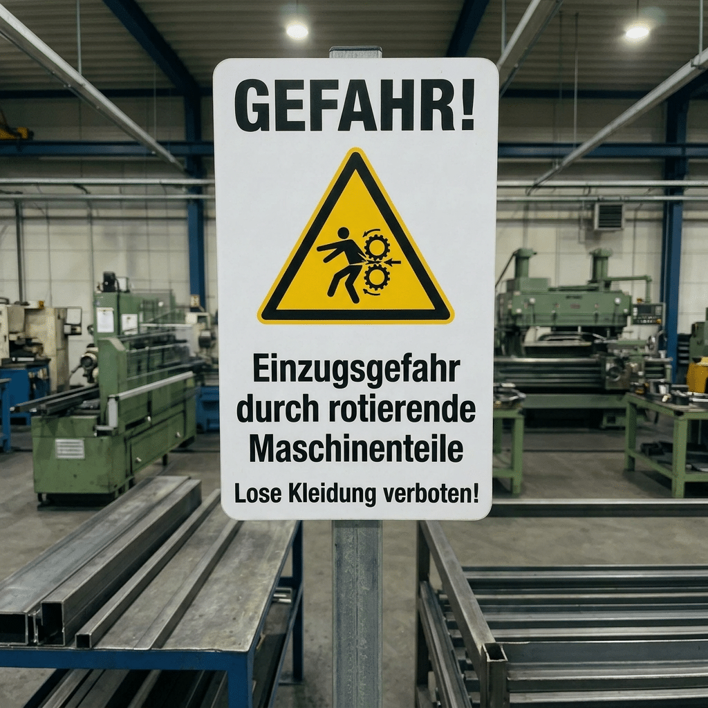 Achtung Maschinenschutz